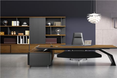 時(shí)尚總裁木質(zhì)油漆大班臺(tái)