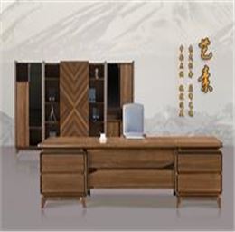 總裁桌胡桃木實木大班臺辦公室家具新中式辦公桌
