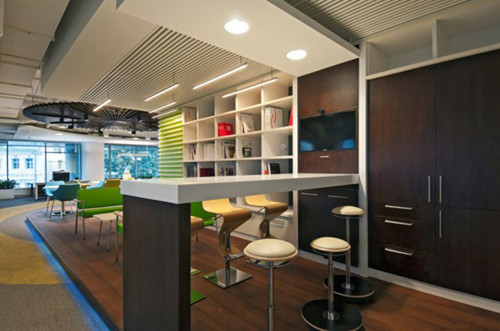 上海辦公家具廠——美團休閑區辦公家具設計