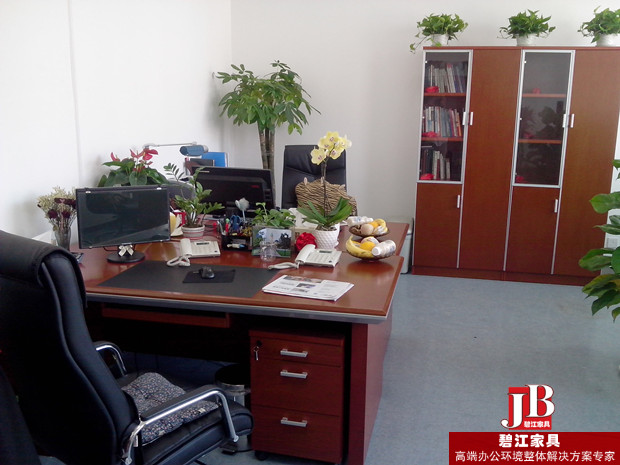 上海廣電電器部門領導辦公室辦公家具配置實景圖