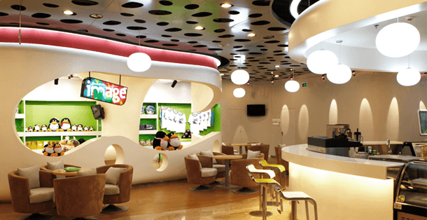 騰訊公司CEO馬化騰設(shè)計(jì)的愛馬哥咖啡廳