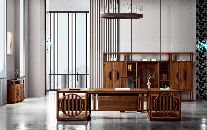 新中式楠木辦公桌 新中式楠木辦公桌