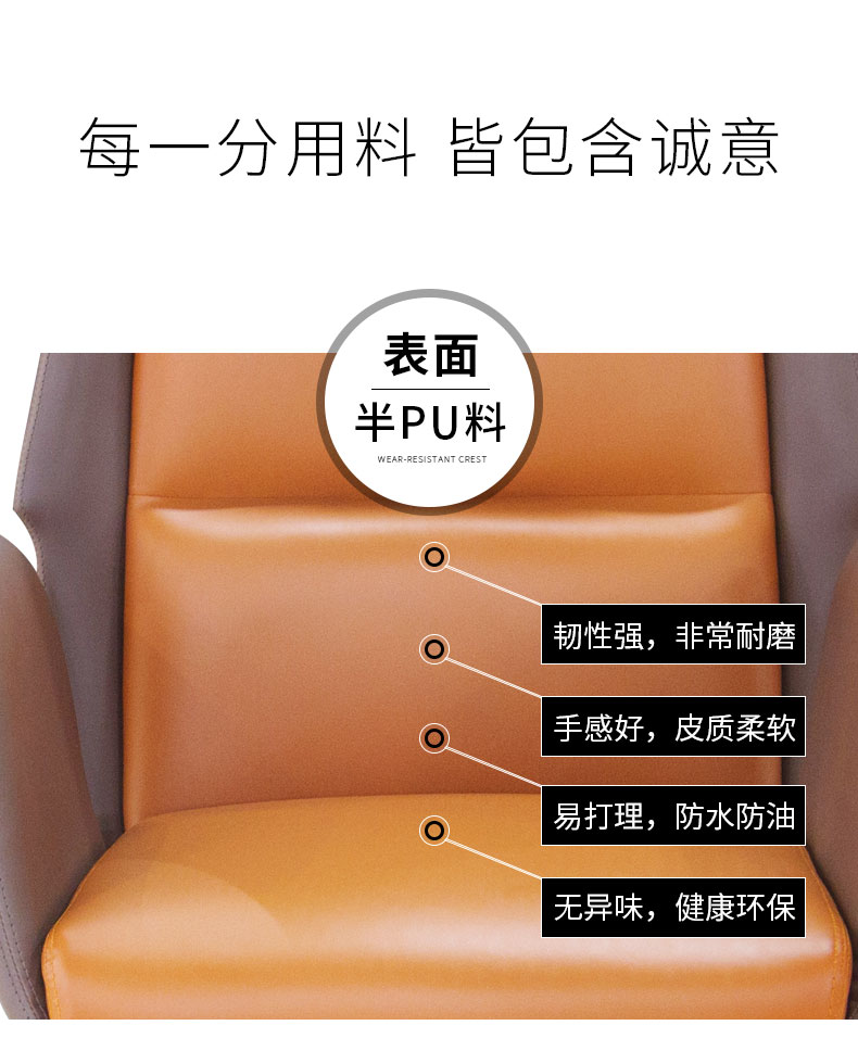 北歐真皮休閑辦公室旋轉老板椅現代簡約舒適家用升降后仰電腦椅 北歐真皮休閑辦公室旋轉老板椅現代簡約舒適家用升降后仰電腦椅