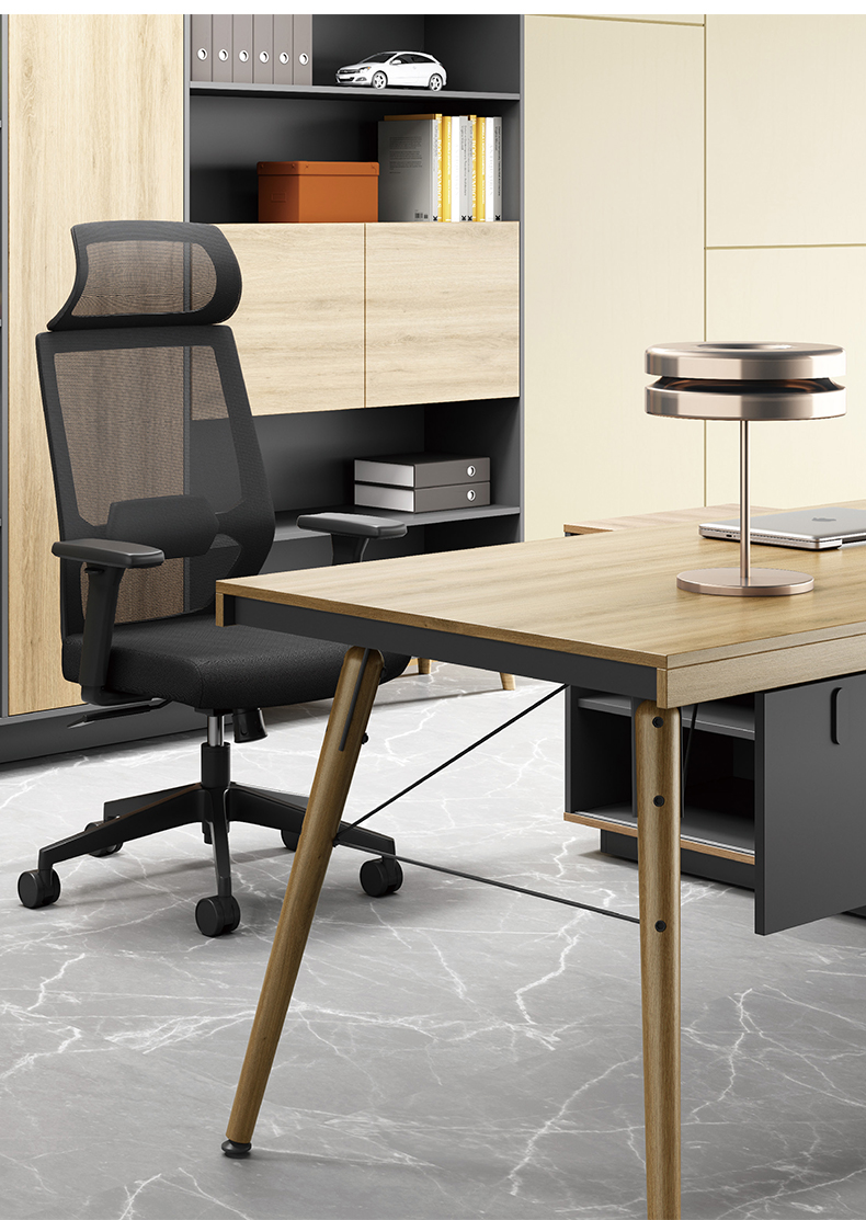 老板桌總裁桌實木桌腳簡約現代家具經理桌主管桌辦公桌椅組合 老板桌總裁桌實木桌腳簡約現代家具經理桌主管桌辦公桌椅組合