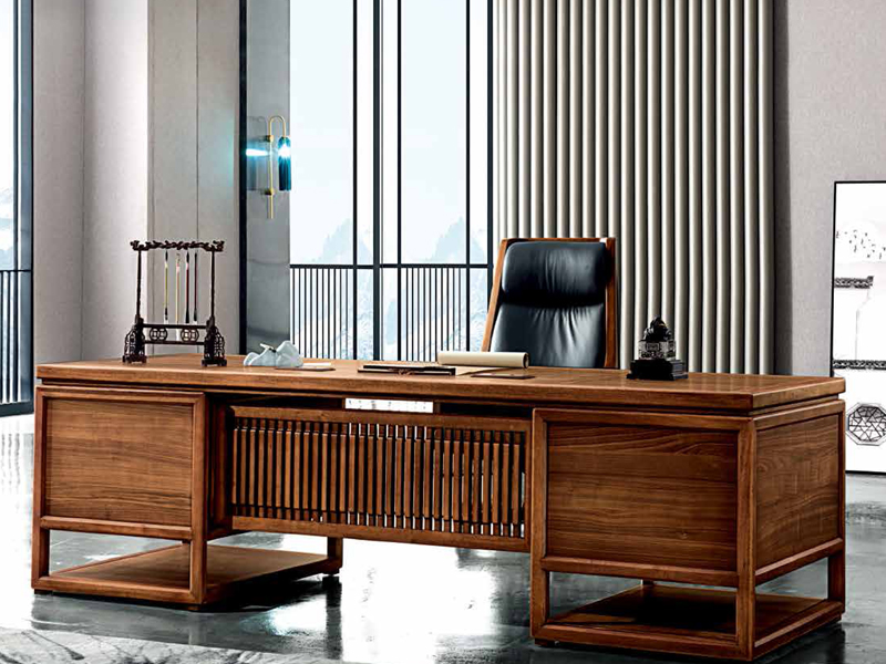 明代風(fēng)格新中式實木大班臺楠木總裁辦公桌 明代風(fēng)格新中式實木大班臺楠木總裁辦公桌
