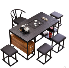 茶桌椅組合簡約現代火燒石茶桌功夫茶幾 茶桌椅組合簡約現代火燒石茶桌功夫茶幾